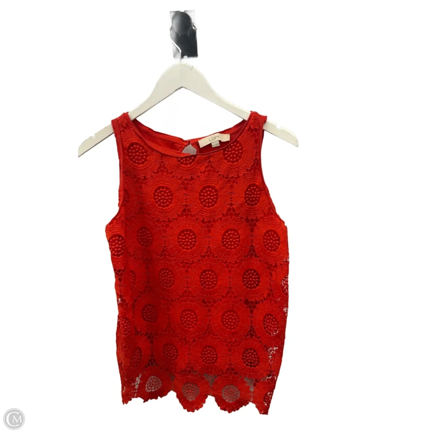 Top Sleeveless By Loft In Orange, Size: S