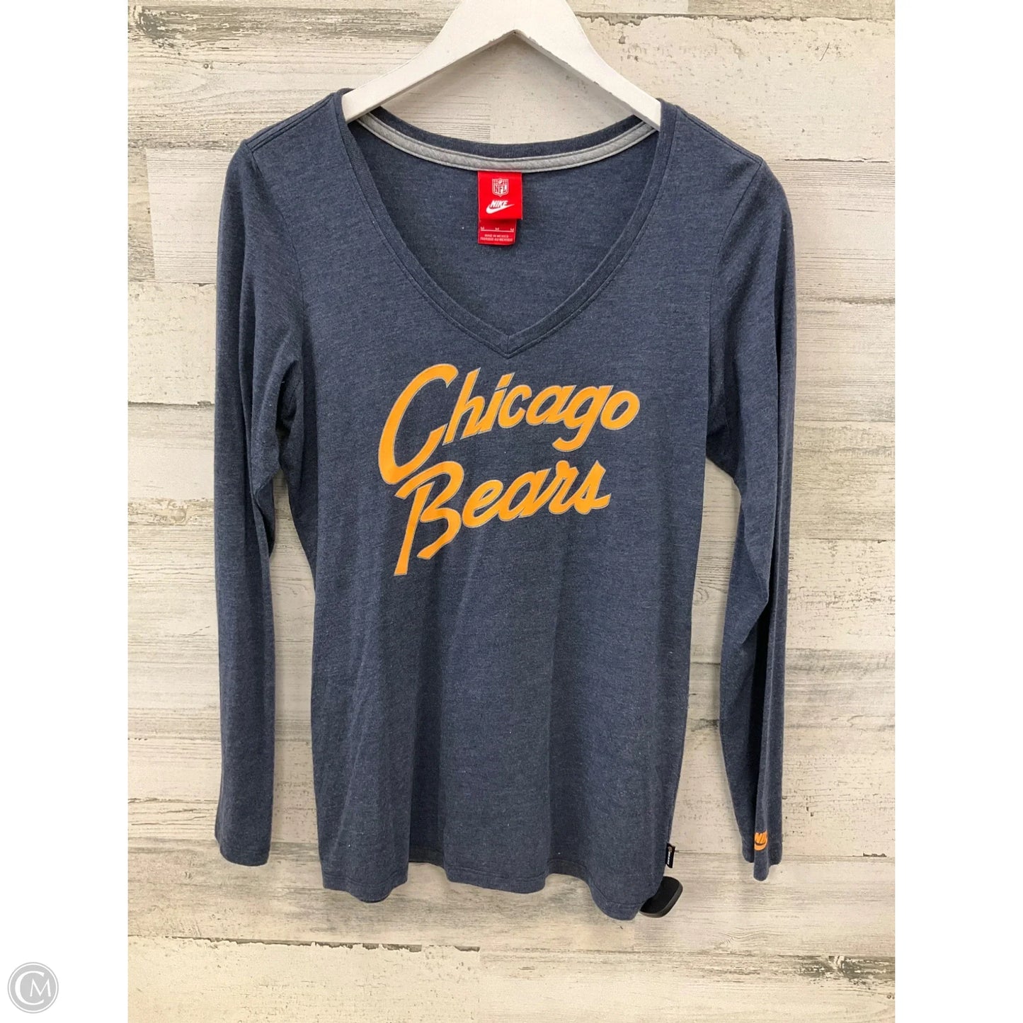 Athletic Top Long Sleeve Crewneck By Nike Apparel In Blue, Size: M