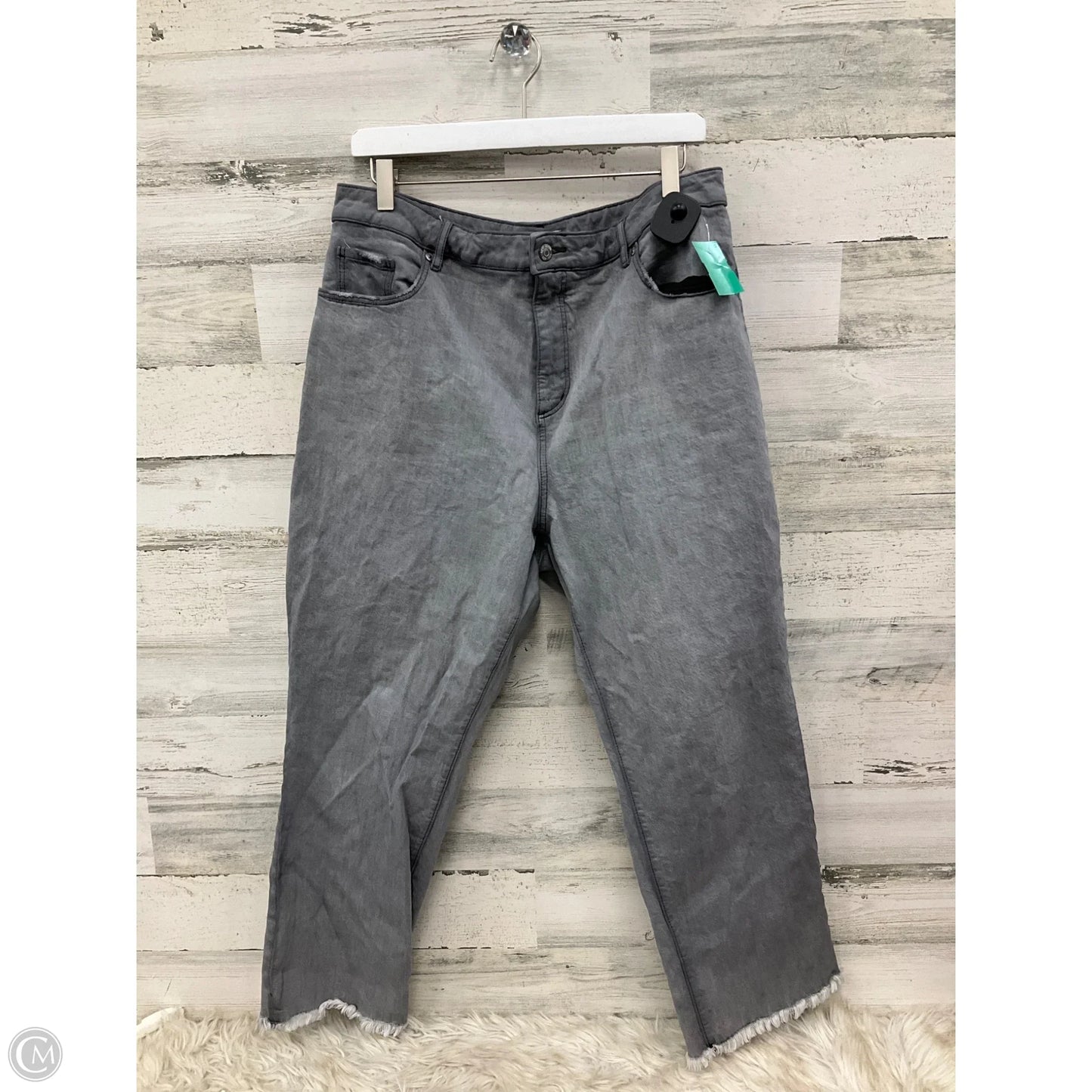 Pants Cropped By Loft In Grey, Size: 14