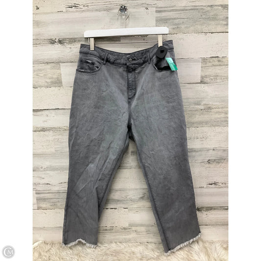 Pants Cropped By Loft In Grey, Size: 14