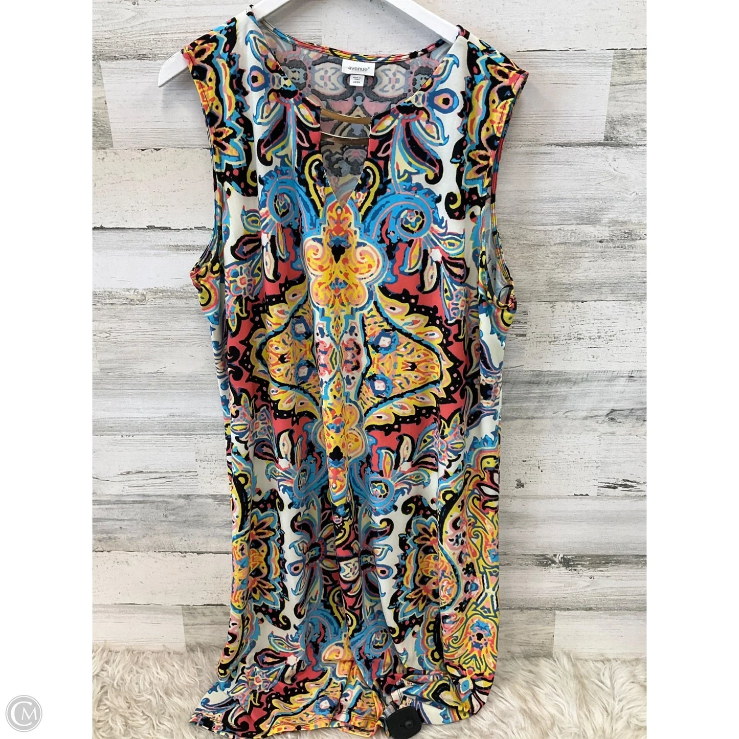 Dress Casual Midi By Avenue In Multi-colored, Size: 3x