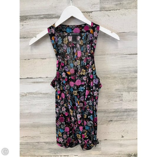 Top Sleeveless By Inc In Floral Print, Size: L