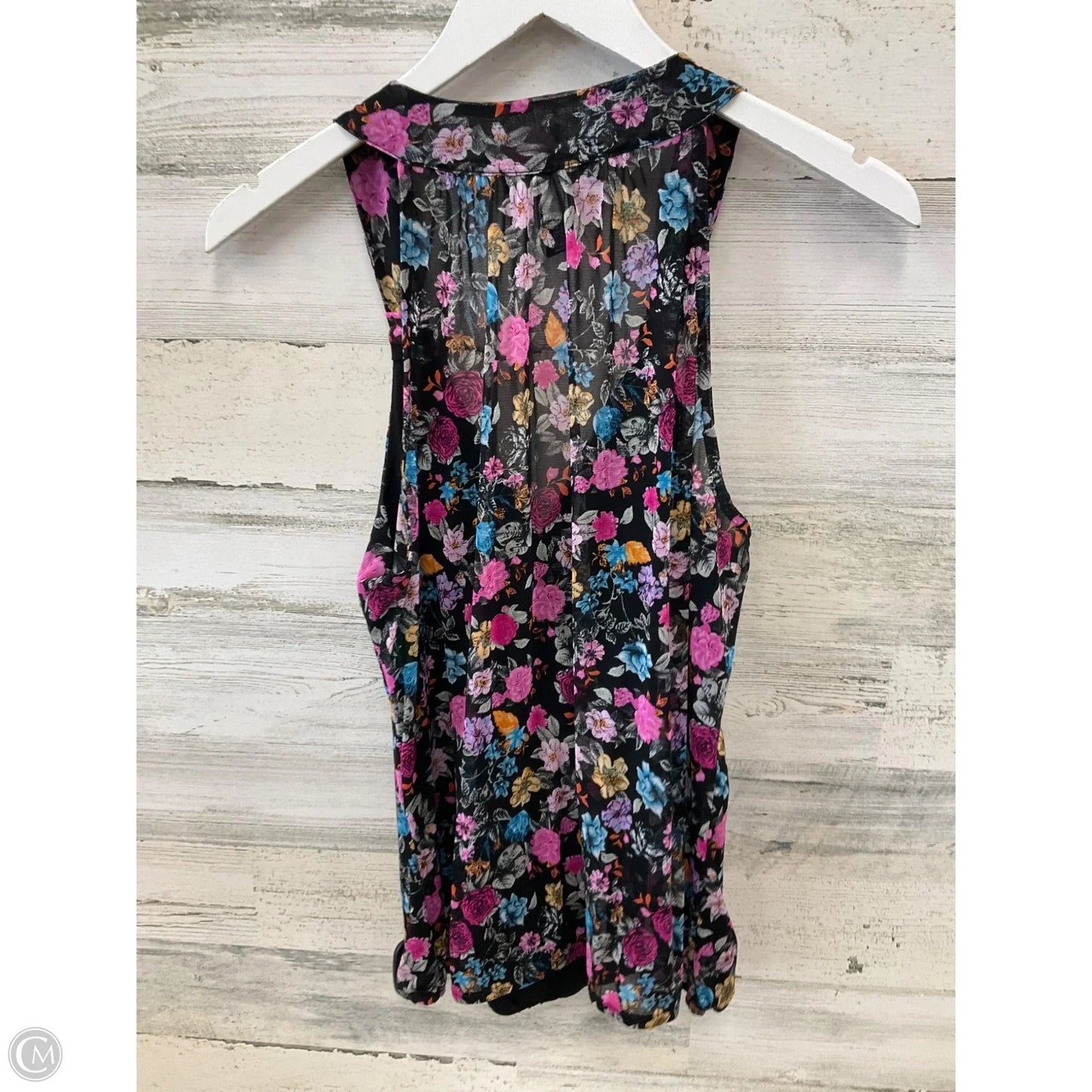 Top Sleeveless By Inc In Floral Print, Size: L