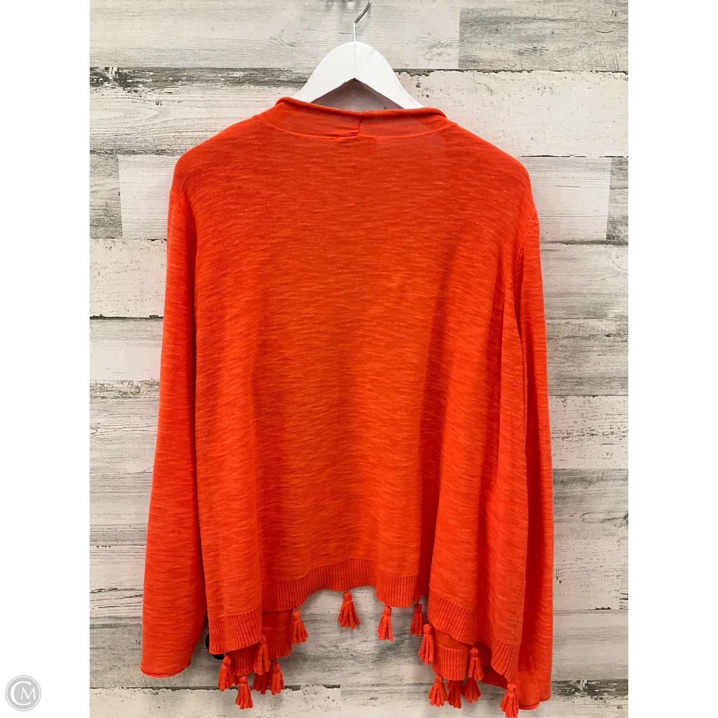 Cardigan By Clothes Mentor In Orange, Size: 2x