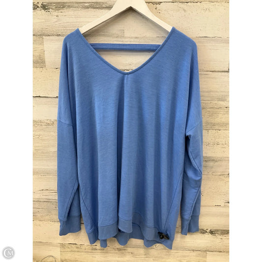 Athletic Top Long Sleeve Crewneck By Mta Pro In Blue, Size: 3x