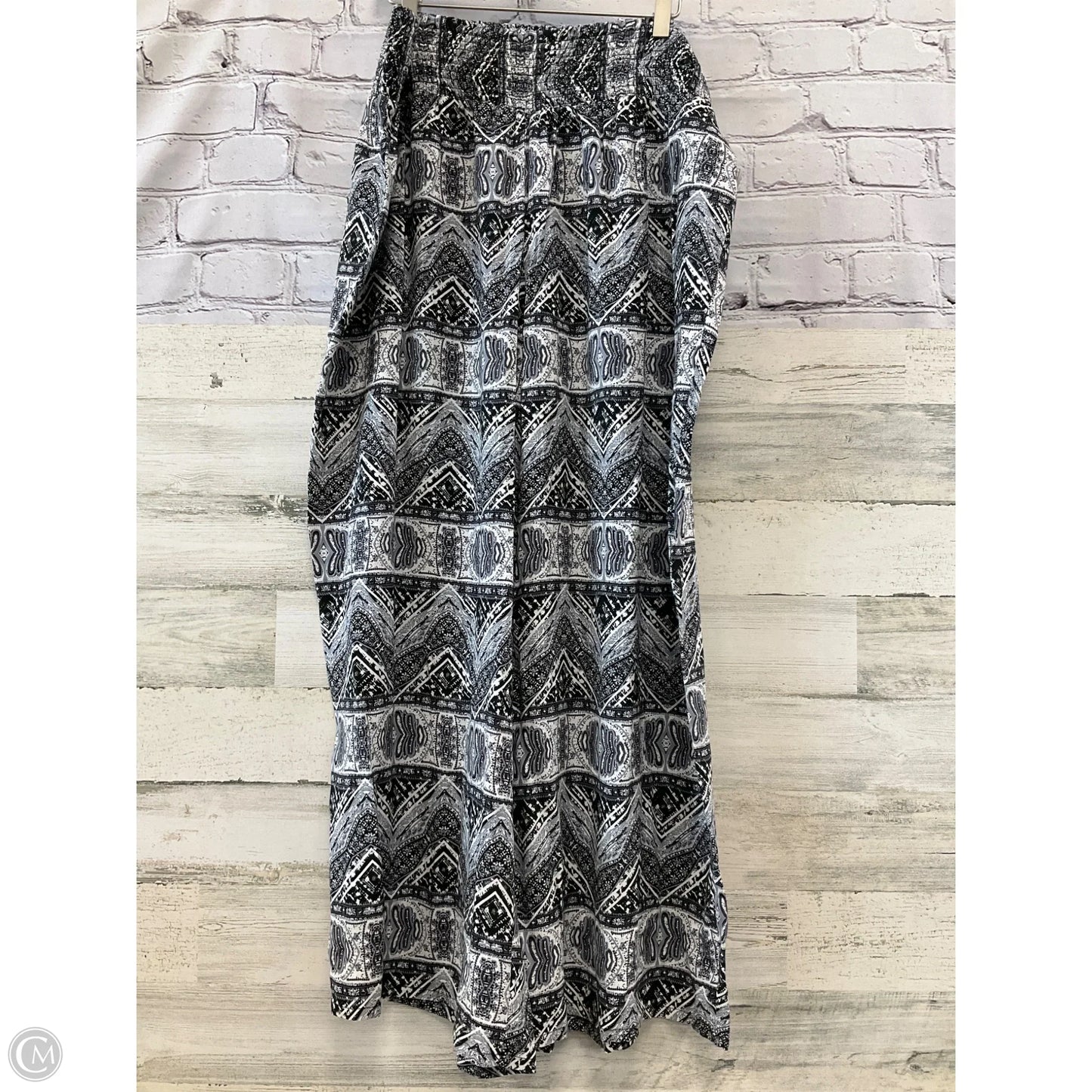 Pants Wide Leg By Clothes Mentor In Black & White, Size: 3x