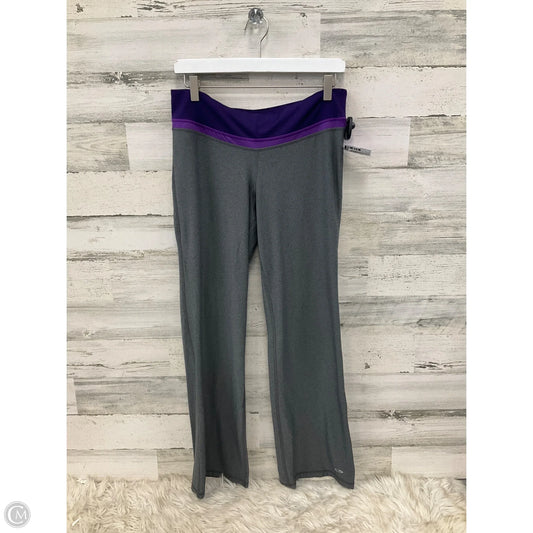 Athletic Leggings By Champion In Grey & Purple, Size: M