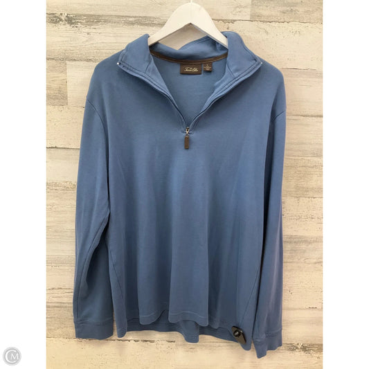 Athletic Sweatshirt Collar By Eddie Bauer In Blue, Size: M
