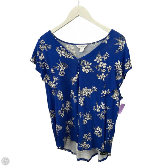 Top Sleeveless By Liz Claiborne In Blue, Size: Xl