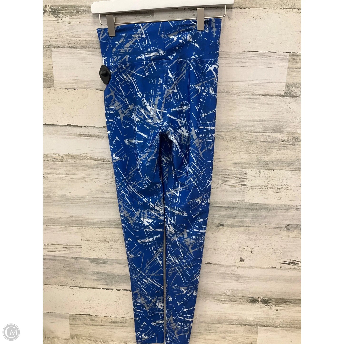 Athletic Leggings By Nfl In Blue & Silver, Size: M