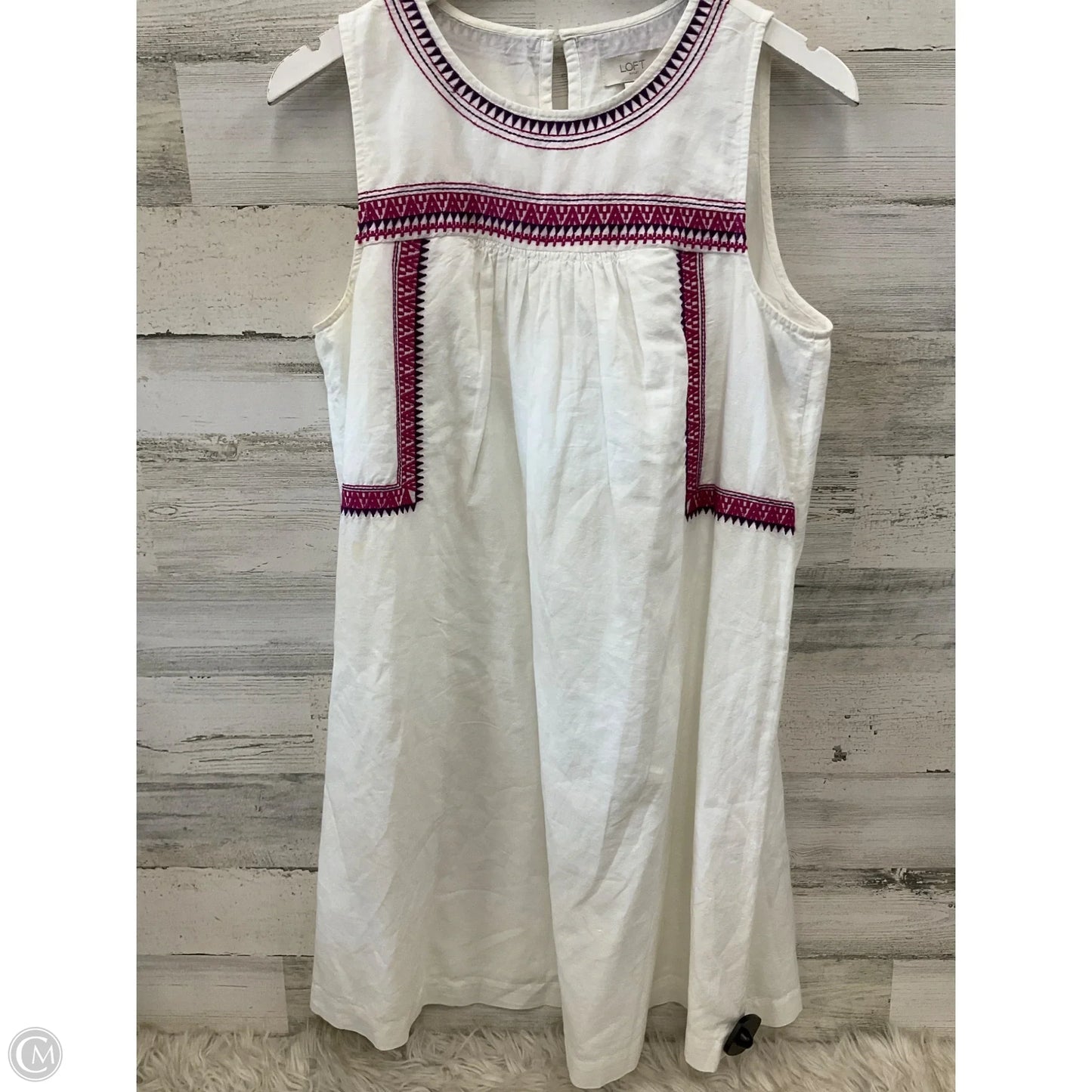 Dress Casual Short By Loft In Ivory, Size: M
