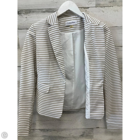 Blazer By Calvin Klein In Striped Pattern, Size: Xs