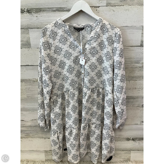 Dress Casual Midi By Simply Southern In Cream & Grey, Size: M