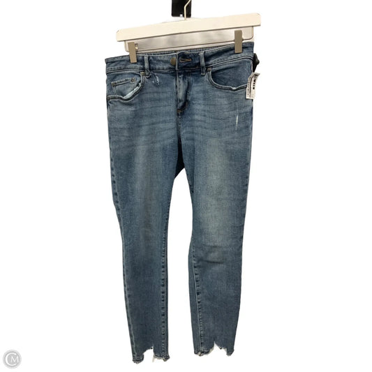 Jeans Cropped By Loft In Blue Denim, Size: 4