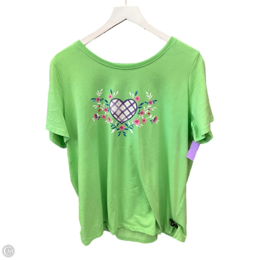 Top Short Sleeve By Woman Within In Green, Size: 1x