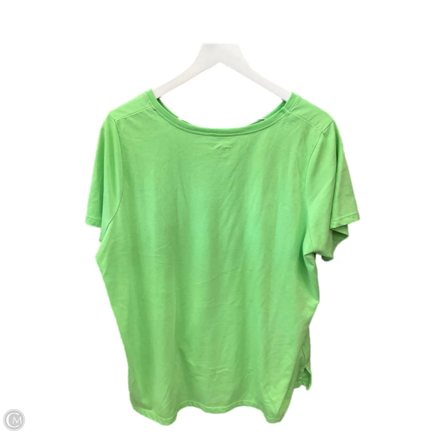 Top Short Sleeve By Woman Within In Green, Size: 1x