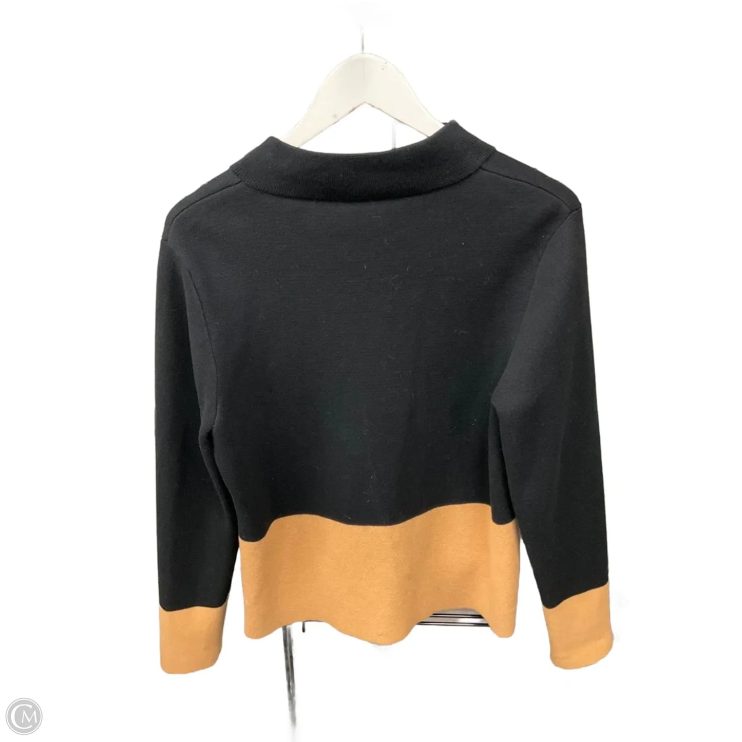 Blazer By Chicos In Black & Tan, Size: L