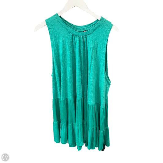 Tunic Sleeveless By Free People In Green, Size: L