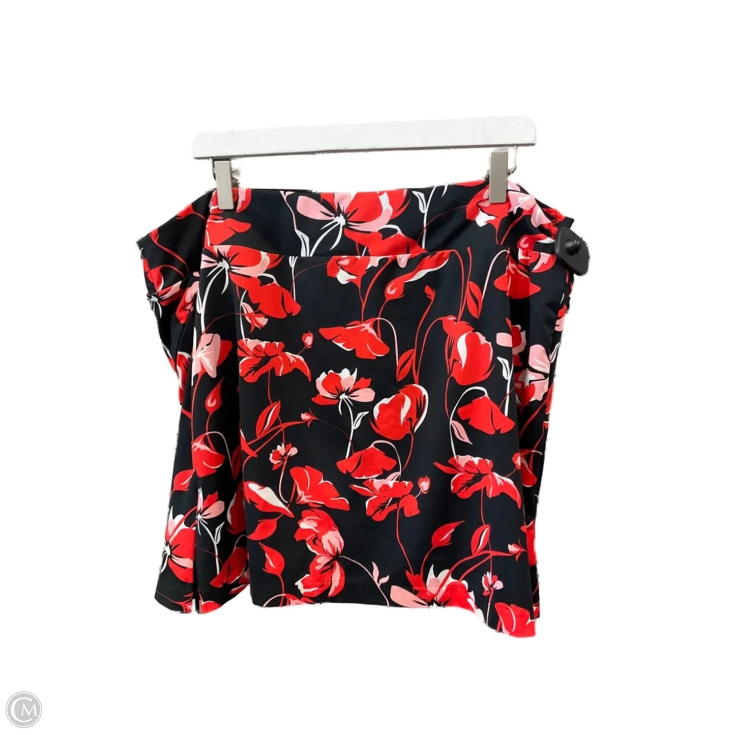 Athletic Skort By Tail In Black & Red, Size: Xxl