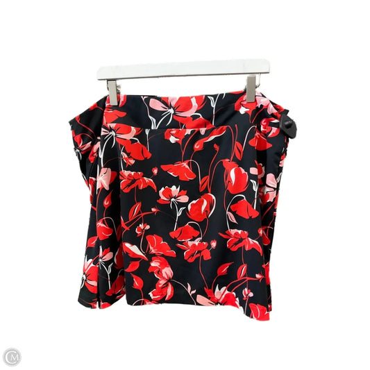 Athletic Skort By Tail In Black & Red, Size: Xxl