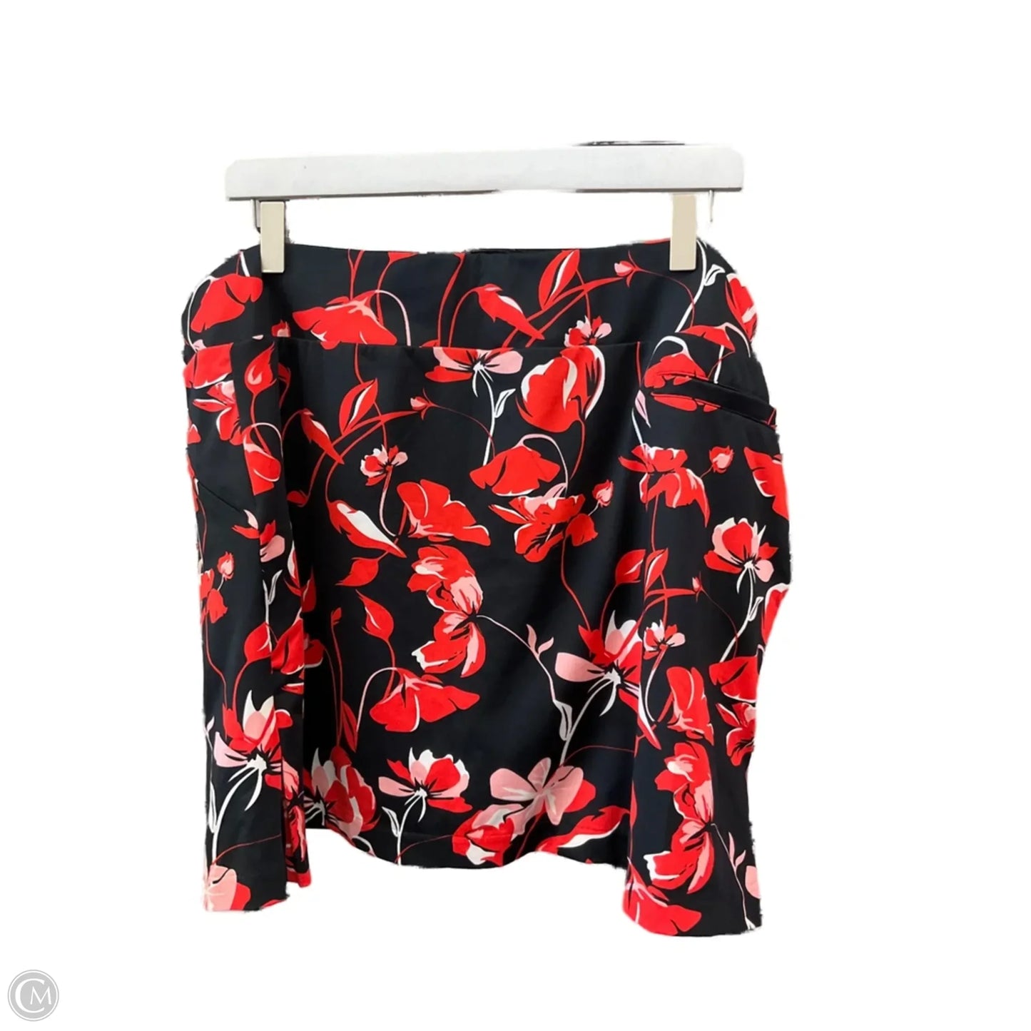 Athletic Skort By Tail In Black & Red, Size: Xxl