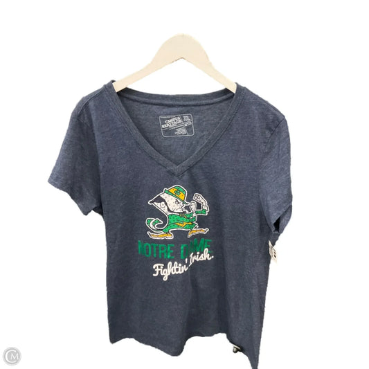 Athletic Top Short Sleeve By Clothes Mentor In Blue, Size: Xl