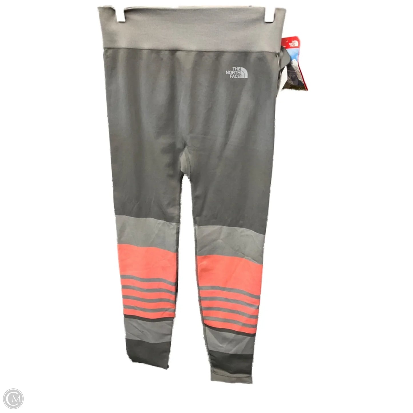 Athletic Leggings By The North Face In Grey & Pink, Size: L
