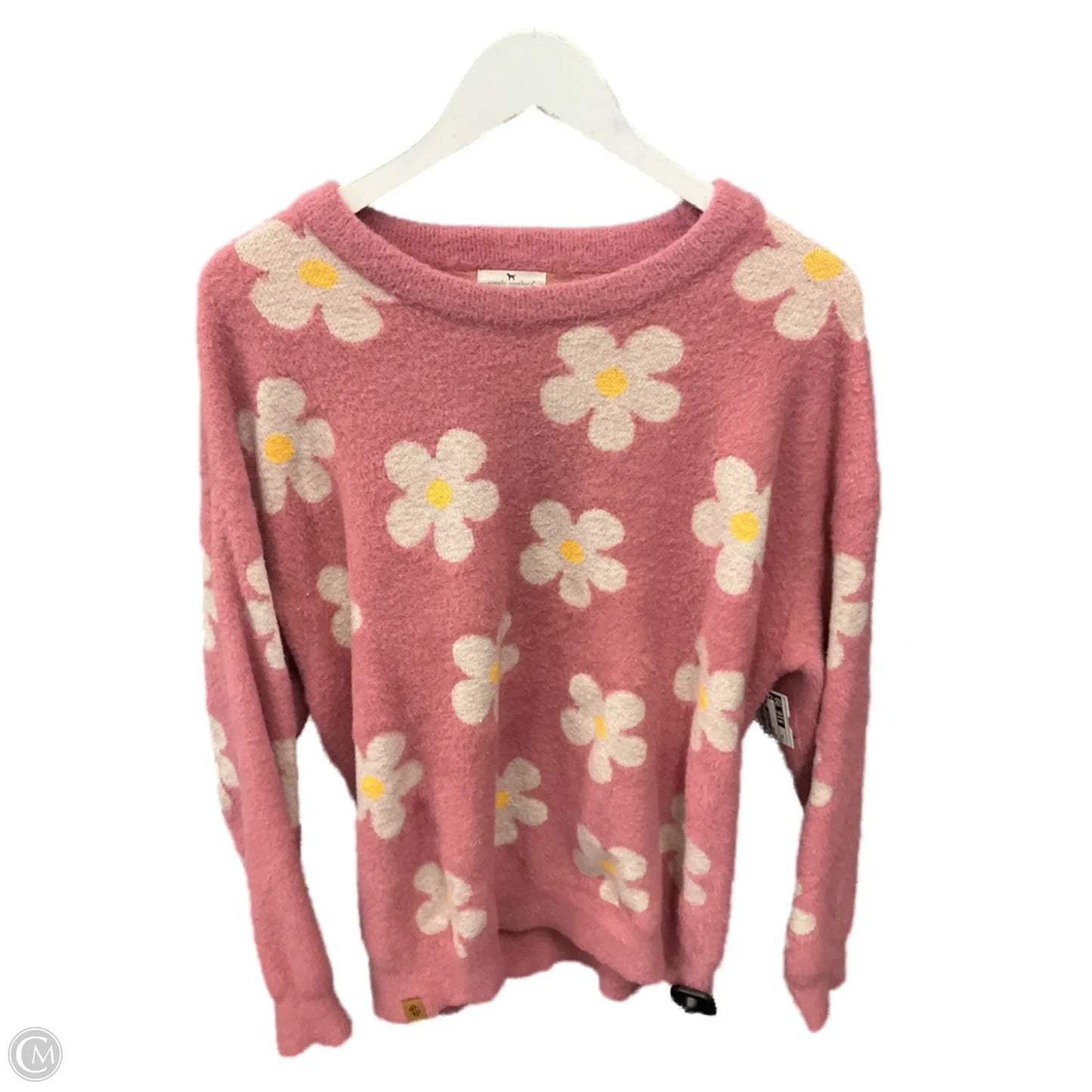 Sweater By Simply Southern In Pink, Size: Xl