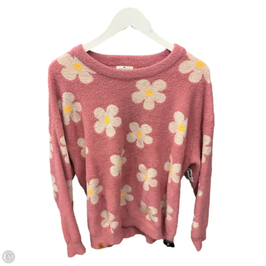 Sweater By Simply Southern In Pink, Size: Xl