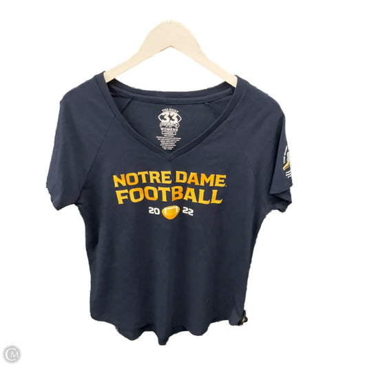Athletic Top Short Sleeve By Clothes Mentor In Navy, Size: L