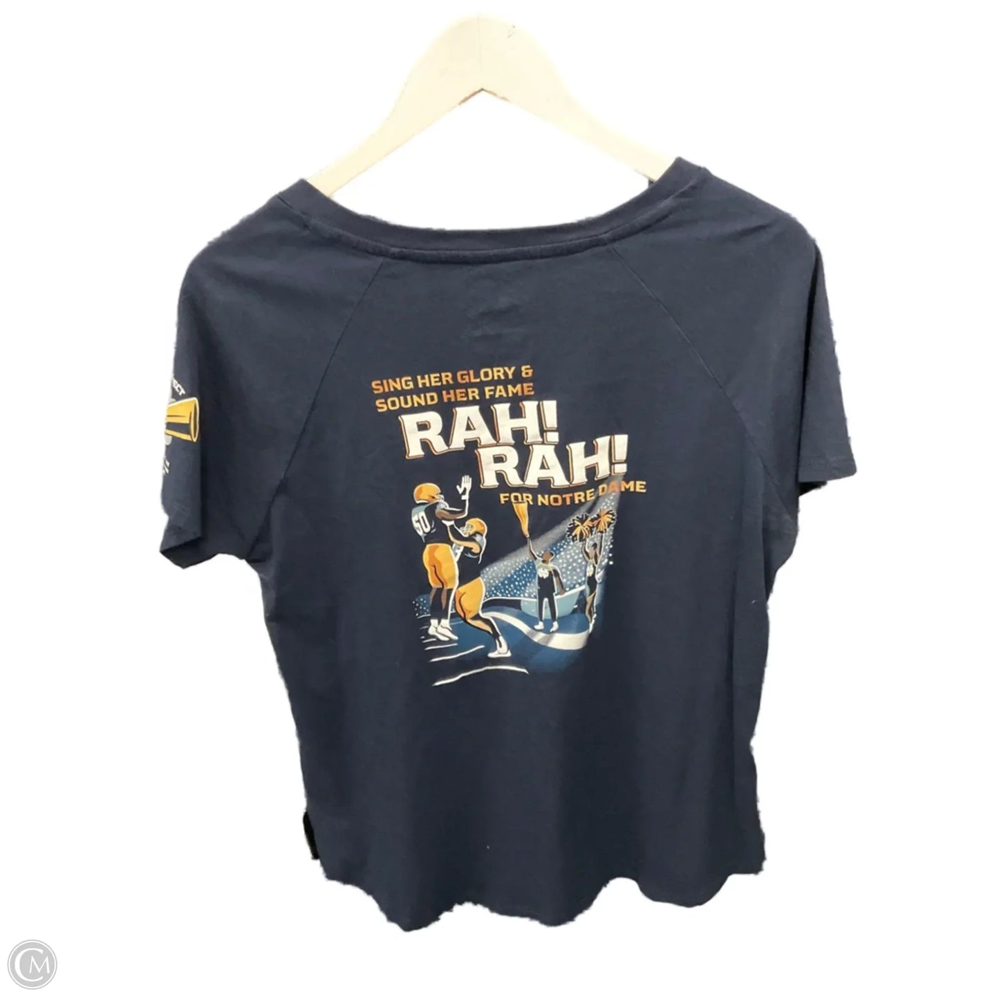 Athletic Top Short Sleeve By Clothes Mentor In Navy, Size: L