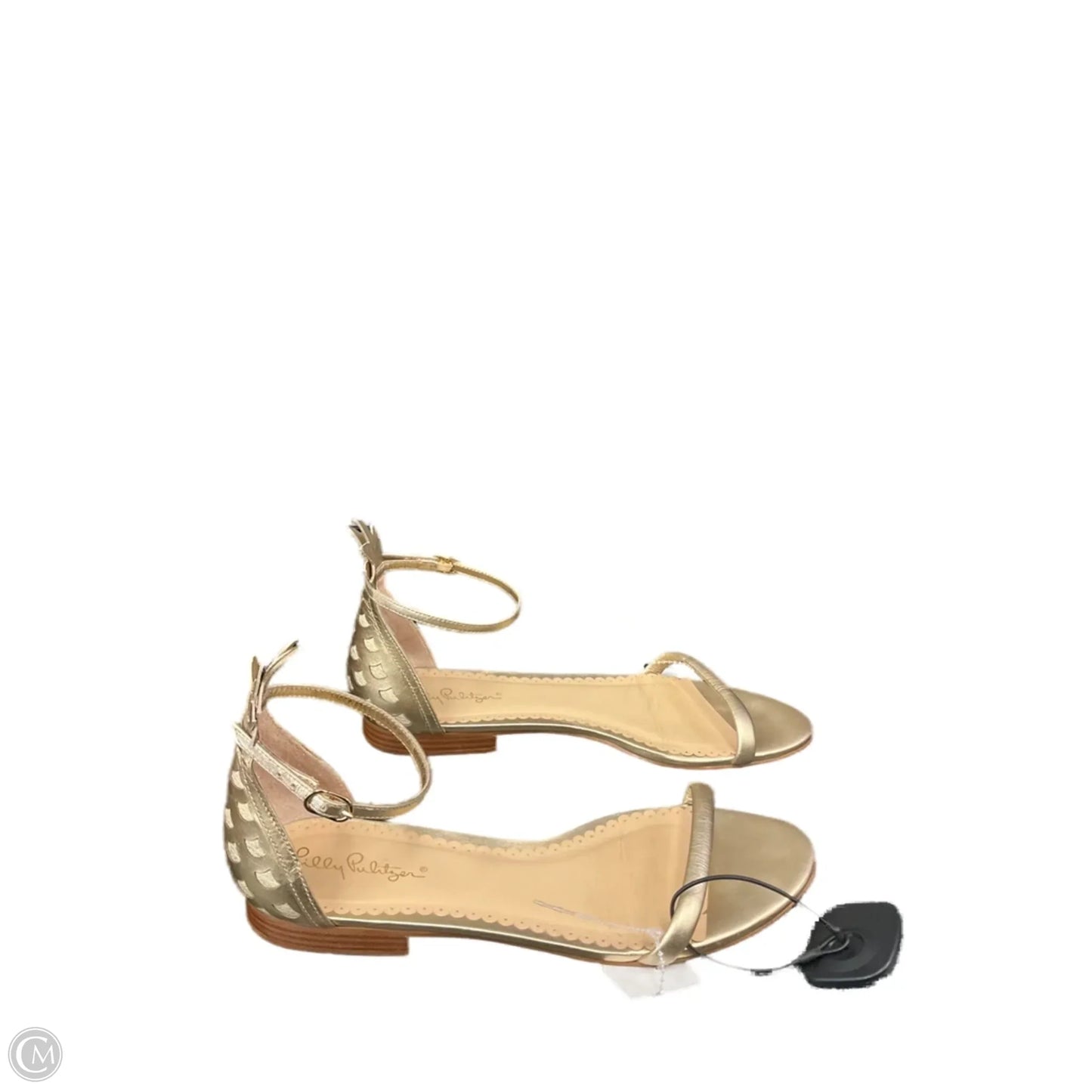 Sandals Designer By Lilly Pulitzer In Gold, Size: 9