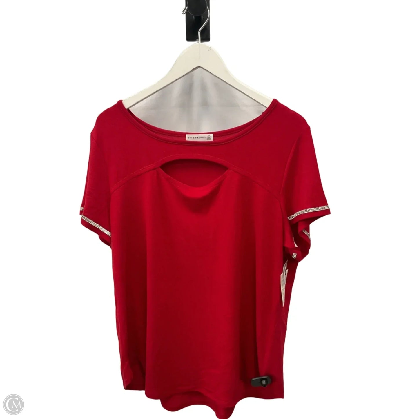 Top Short Sleeve By Retrology In Red, Size: 1x