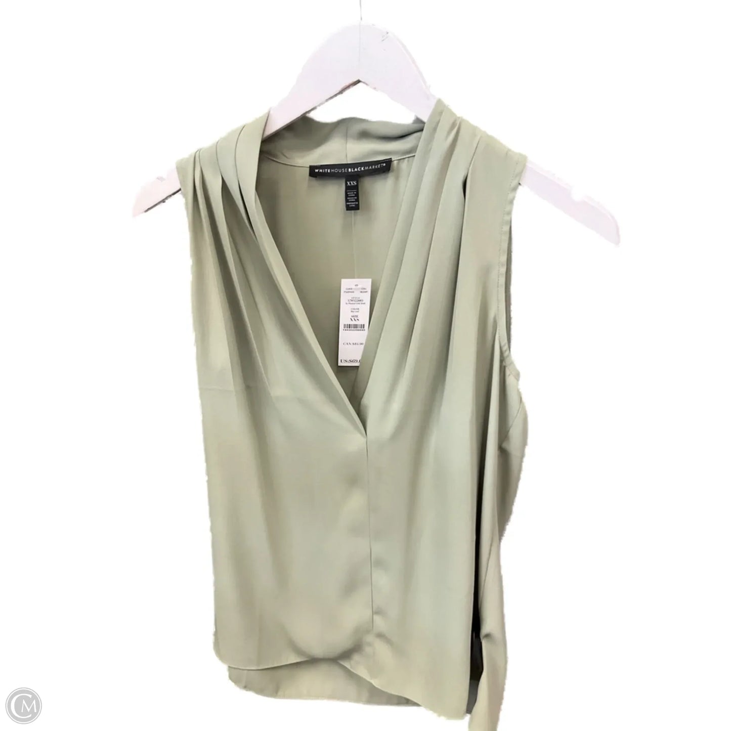 Blouse Sleeveless By White House Black Market In Green, Size: Xxs