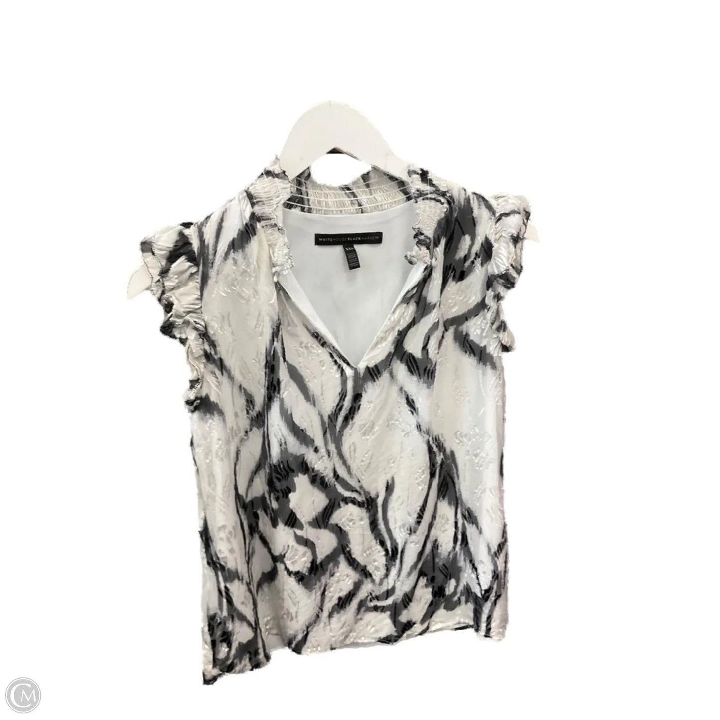 Blouse Sleeveless By White House Black Market In White, Size: Xxs
