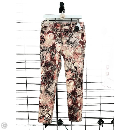 Jeans Jeggings By Chicos In Cream & Red, Size: 4