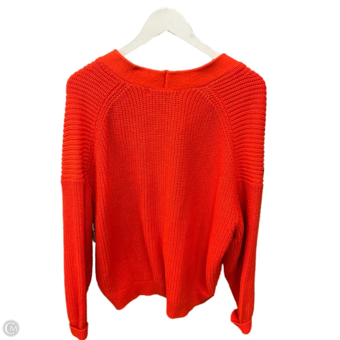 Sweater Cardigan By Clothes Mentor In Orange, Size: Xl