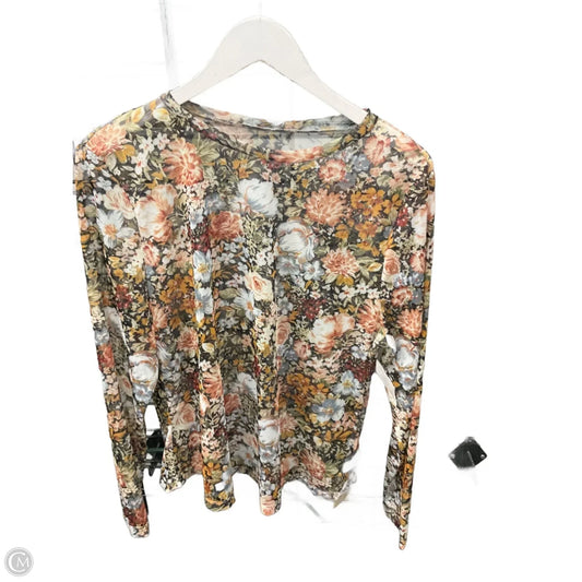 Top Long Sleeve By Clothes Mentor In Floral Print, Size: 3x