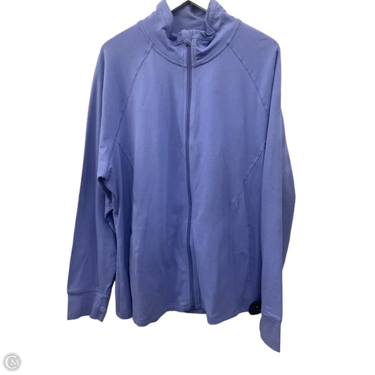 Athletic Jacket By Tek Gear In Purple, Size: 2x