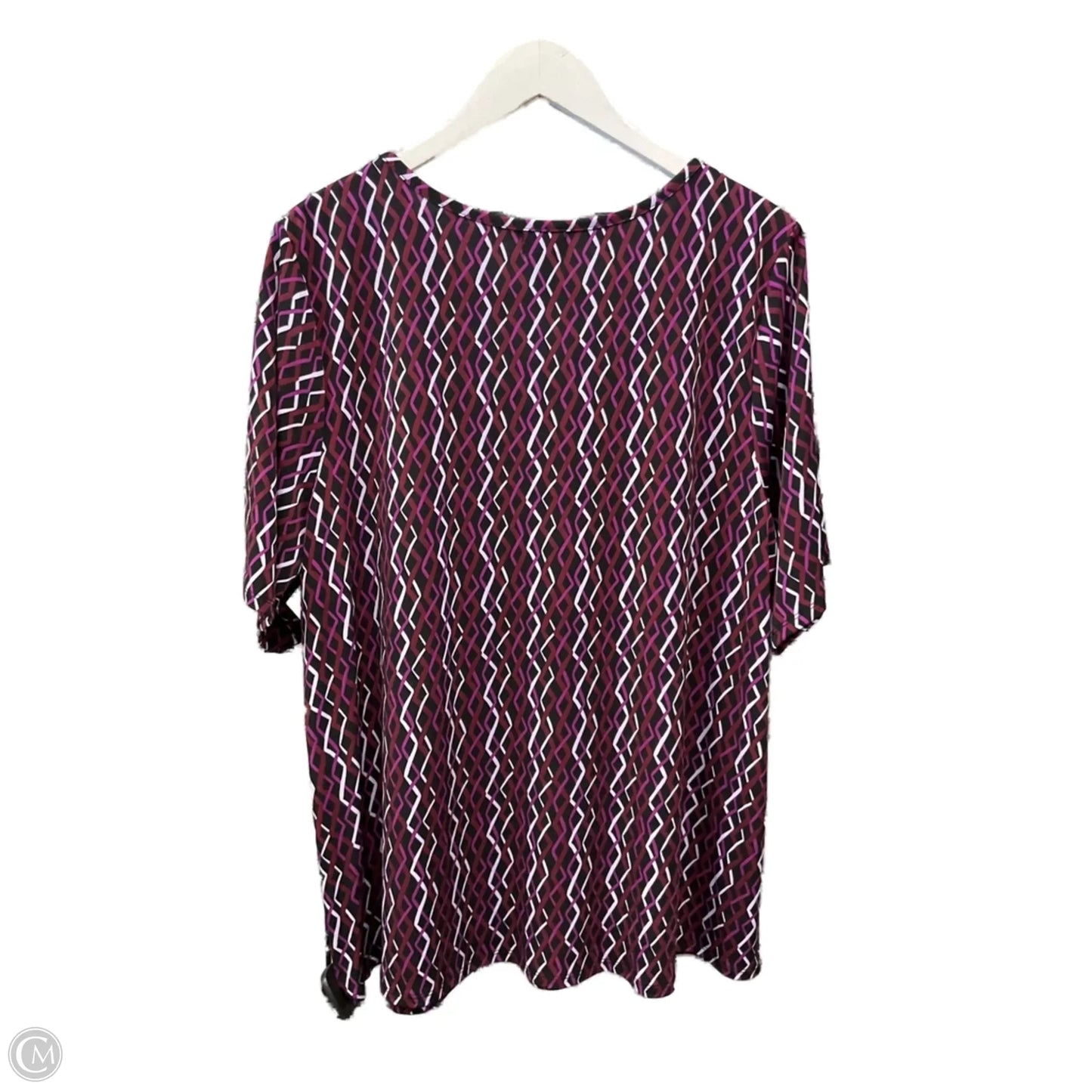 Top Short Sleeve By Worthington In Purple, Size: 1x