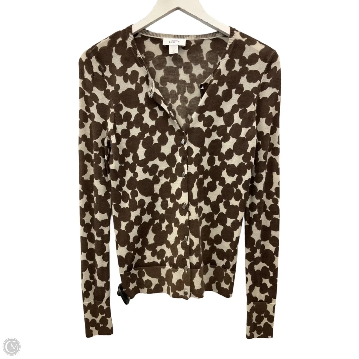 Cardigan By Loft In Animal Print, Size: S