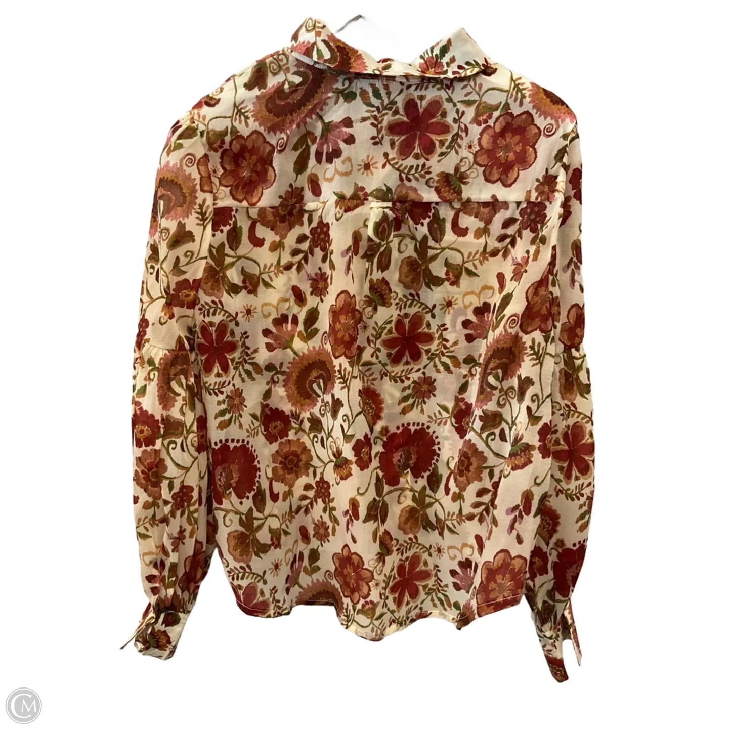 Top Long Sleeve By Flying Tomato In Cream, Size: L