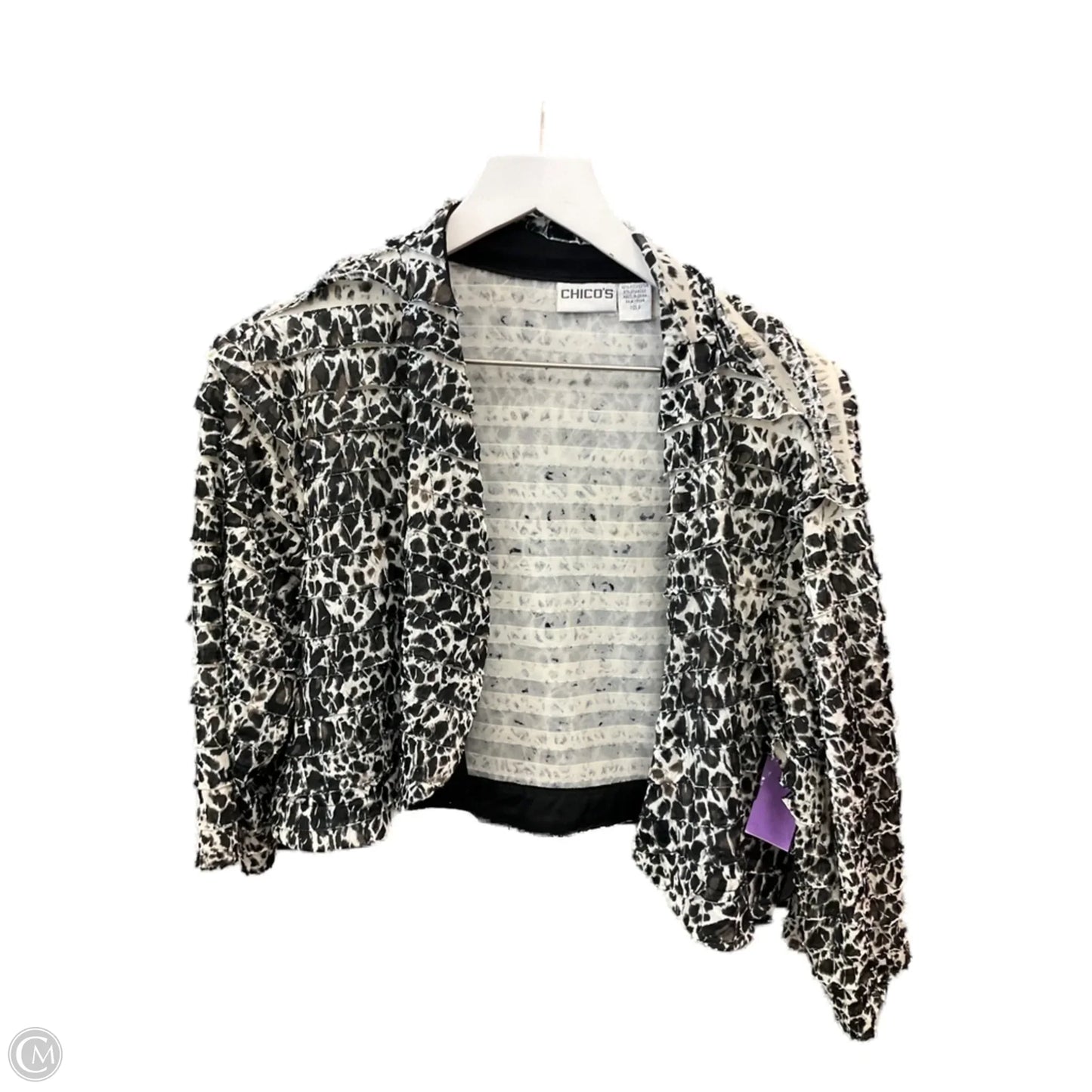 Bolero By Chicos In Black & White, Size: Xl