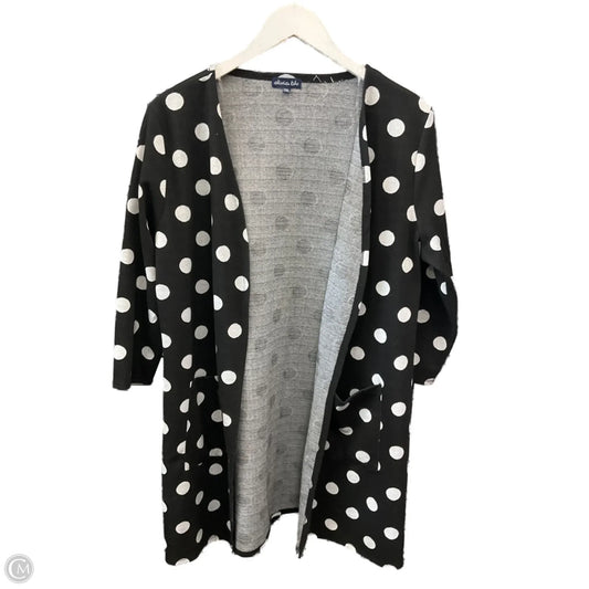 Cardigan By Olivia Blu In Black & White, Size: Xlp