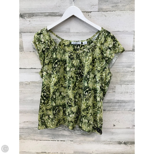 Top Short Sleeve By Liz Claiborne In Green, Size: Xl
