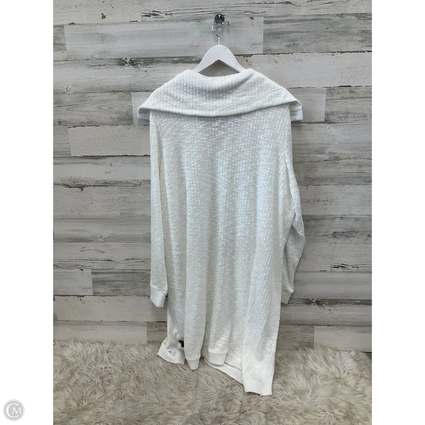 Cardigan By Logo In White, Size: 2x