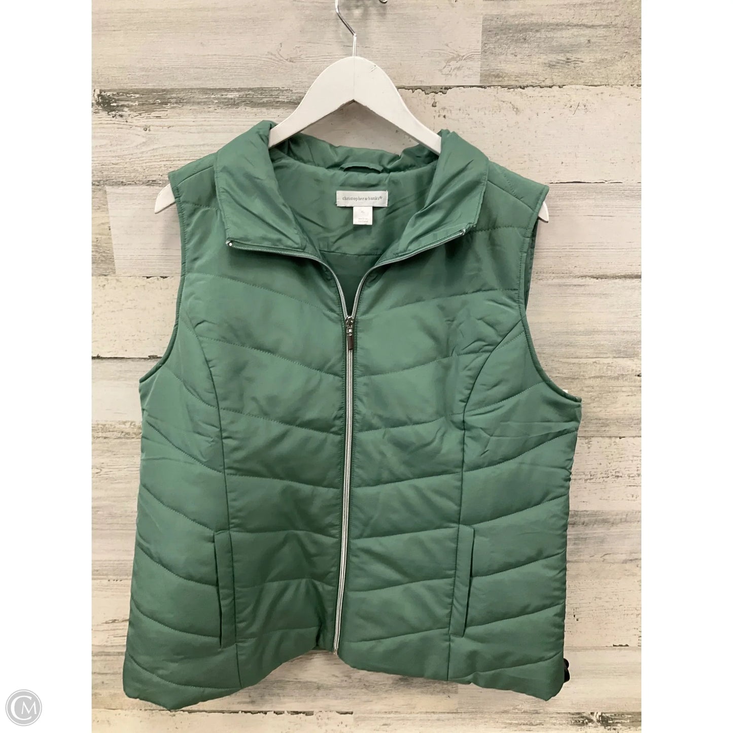 Vest Puffer & Quilted By Christopher And Banks In Green, Size: Xl