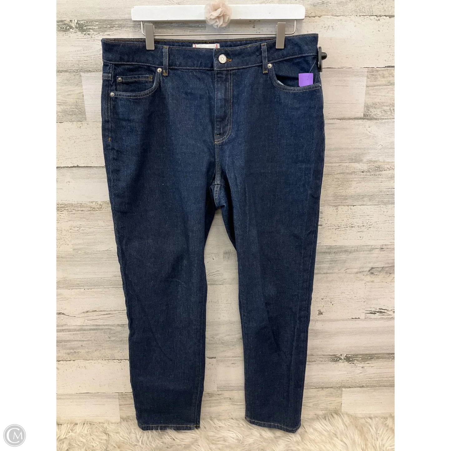 Jeans Straight By Bdg In Blue Denim, Size: 12
