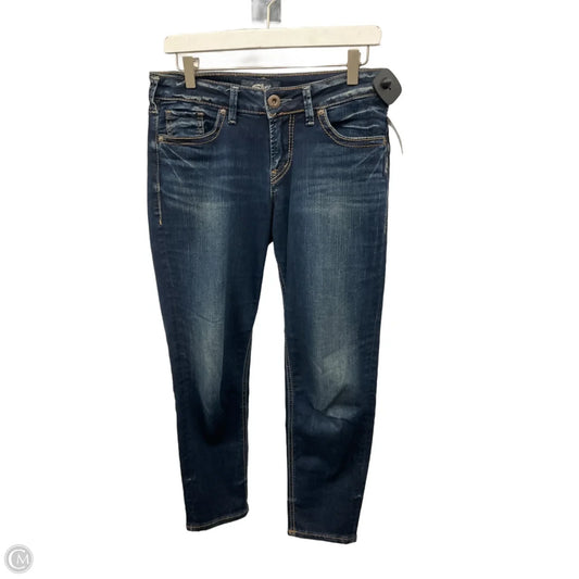 Jeans Cropped By Silver In Blue Denim, Size: 4