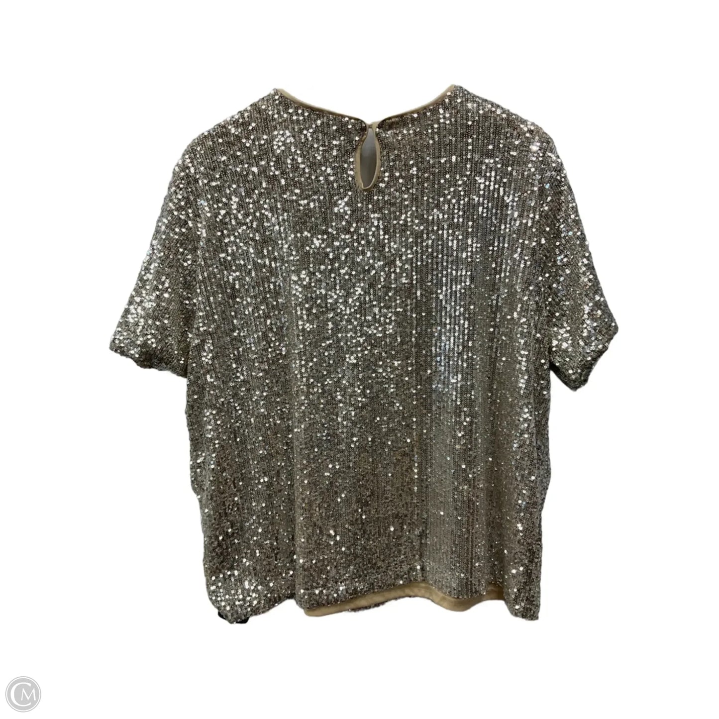 Top Short Sleeve By Opheliarose In Silver, Size: 2x